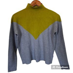 Cynthia Rowley Mock Turtleneck Sweater Grey Size S